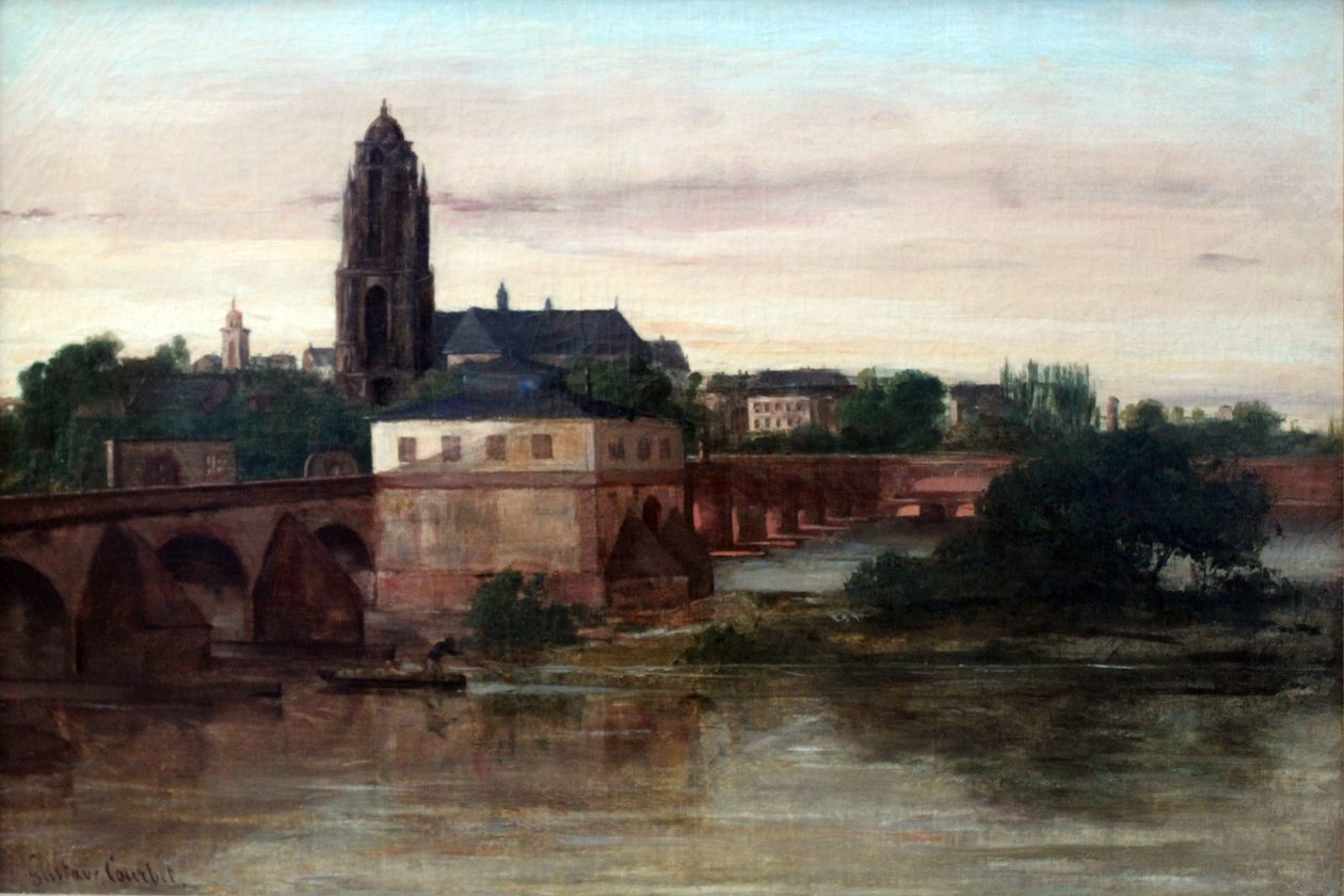 Frankfurt am Main manzarası by Gustave Courbet
