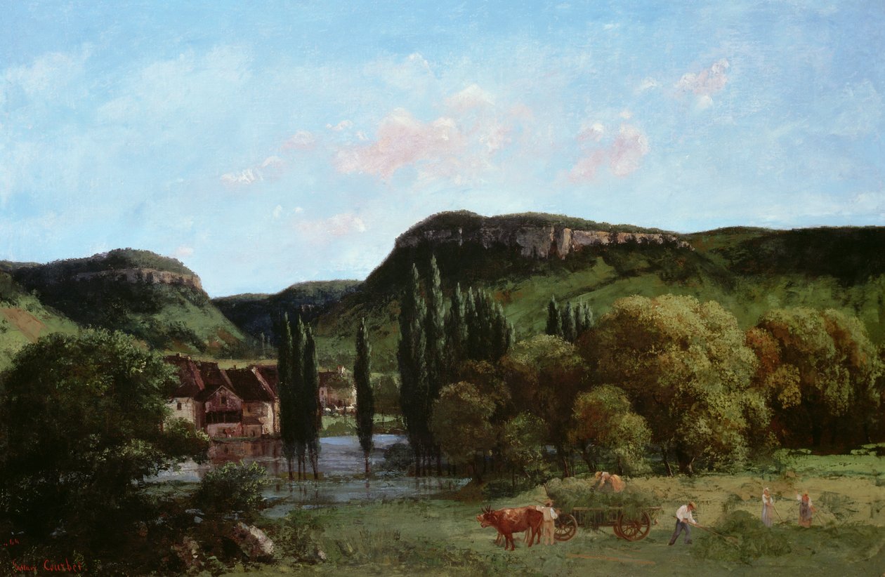 Ornans'ın görünümü, 1864 by Gustave Courbet