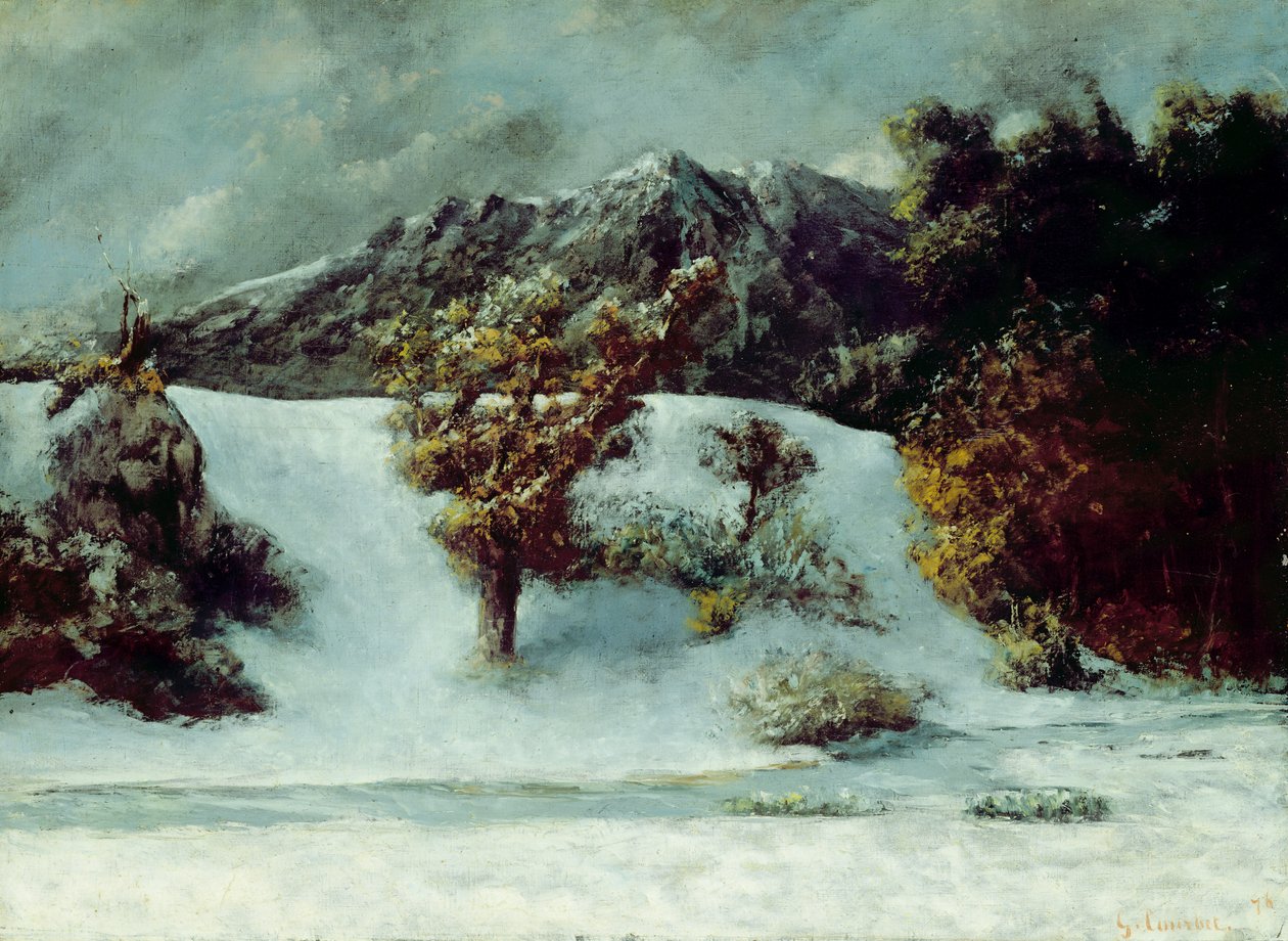 Dents Du Midi ile Kış Manzarası, 1876 by Gustave Courbet