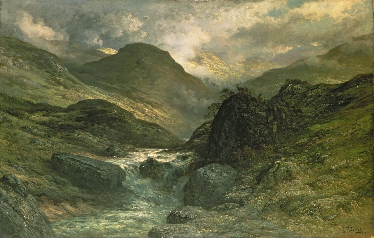 Bir Kanyon, 1878 by Gustave Dore