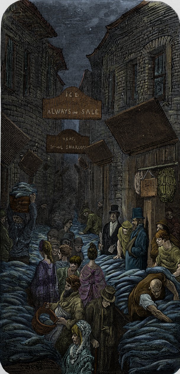 Viktorya Dönemi Balık Pazarı by Gustave Dore