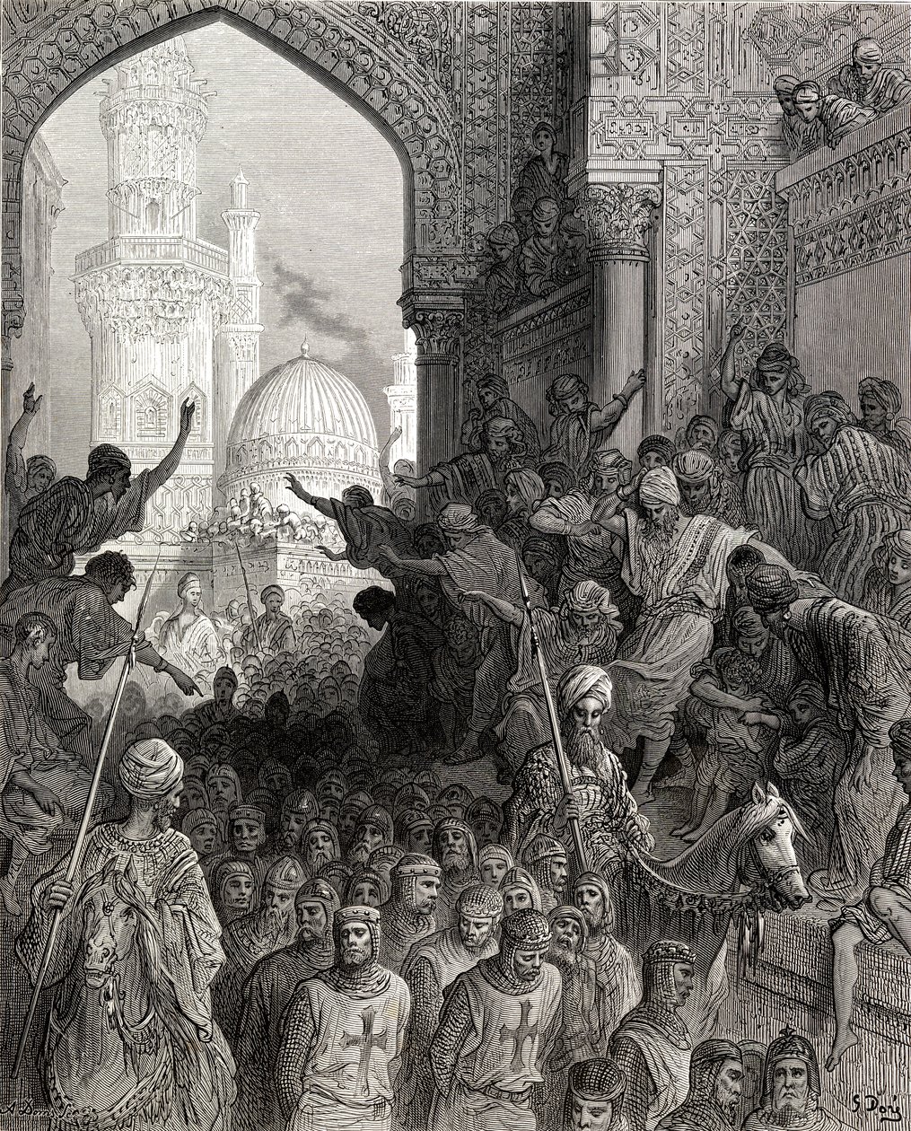 Arrival in Cairo of prisoners of Munich, illustration from 