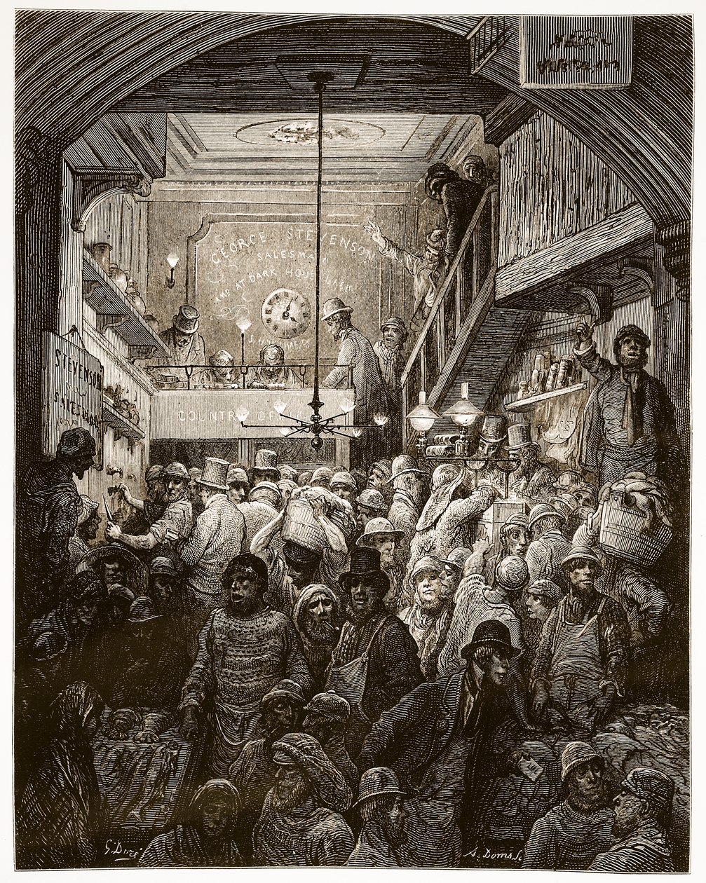 Billingsgate - William Blanchard Jerrold (1826-84) tarafından yazılmış ve A. Doms tarafından oyulmuş, 1872 