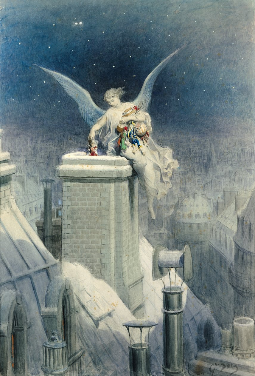 Noel Arifesi (kağıt üzerine wc ve guaj) by Gustave Dore