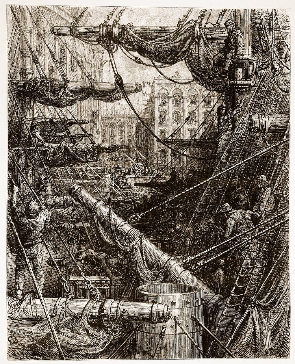 Rıhtımın İçinde, William Blanchard Jerrold (1826-84) tarafından yazılan ve Charles Maurand (d.1822) tarafından oyulmuş 