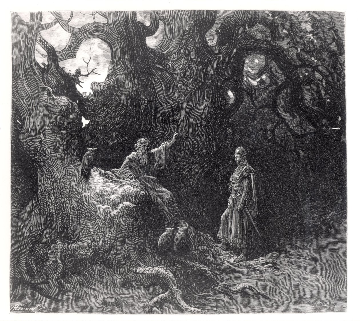 Broceliande ormanında Merlin, Ludovico Ariosto
