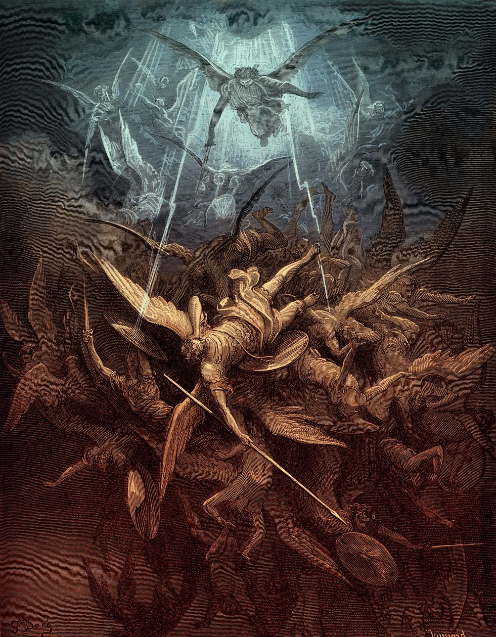 Paradise Lost: Fall of the rebel angels, by Gustave Dore