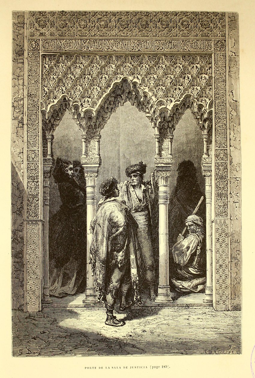 Mahkeme salonunun kapısı by Gustave Dore