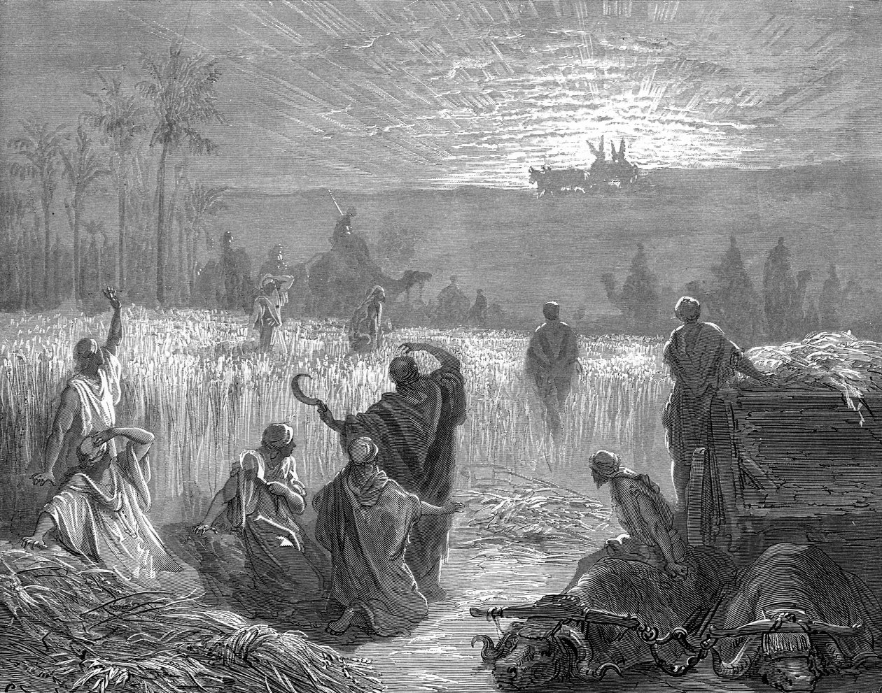 Umugano mu rubura, c.1600 (wino, amabara, zahabu na feza ku mpapuro) urki by Gustave Dore