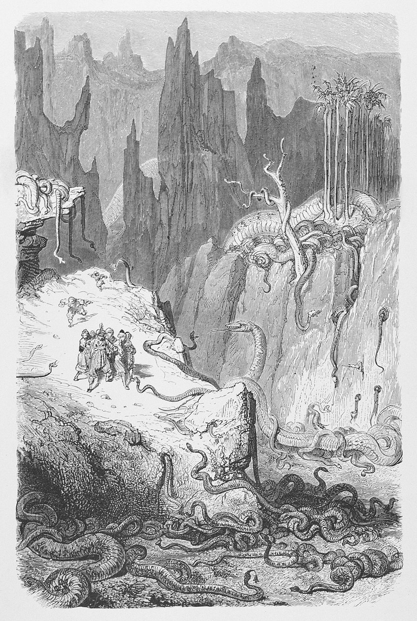 Sinbad Yılanların Arasında, c.1868 by Gustave Dore