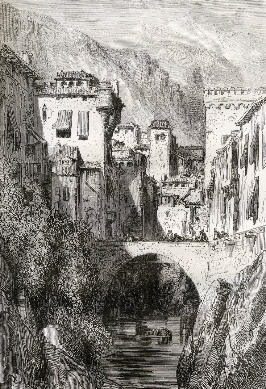 The Banks of the Darro, Granada, Peder Samuel Manning