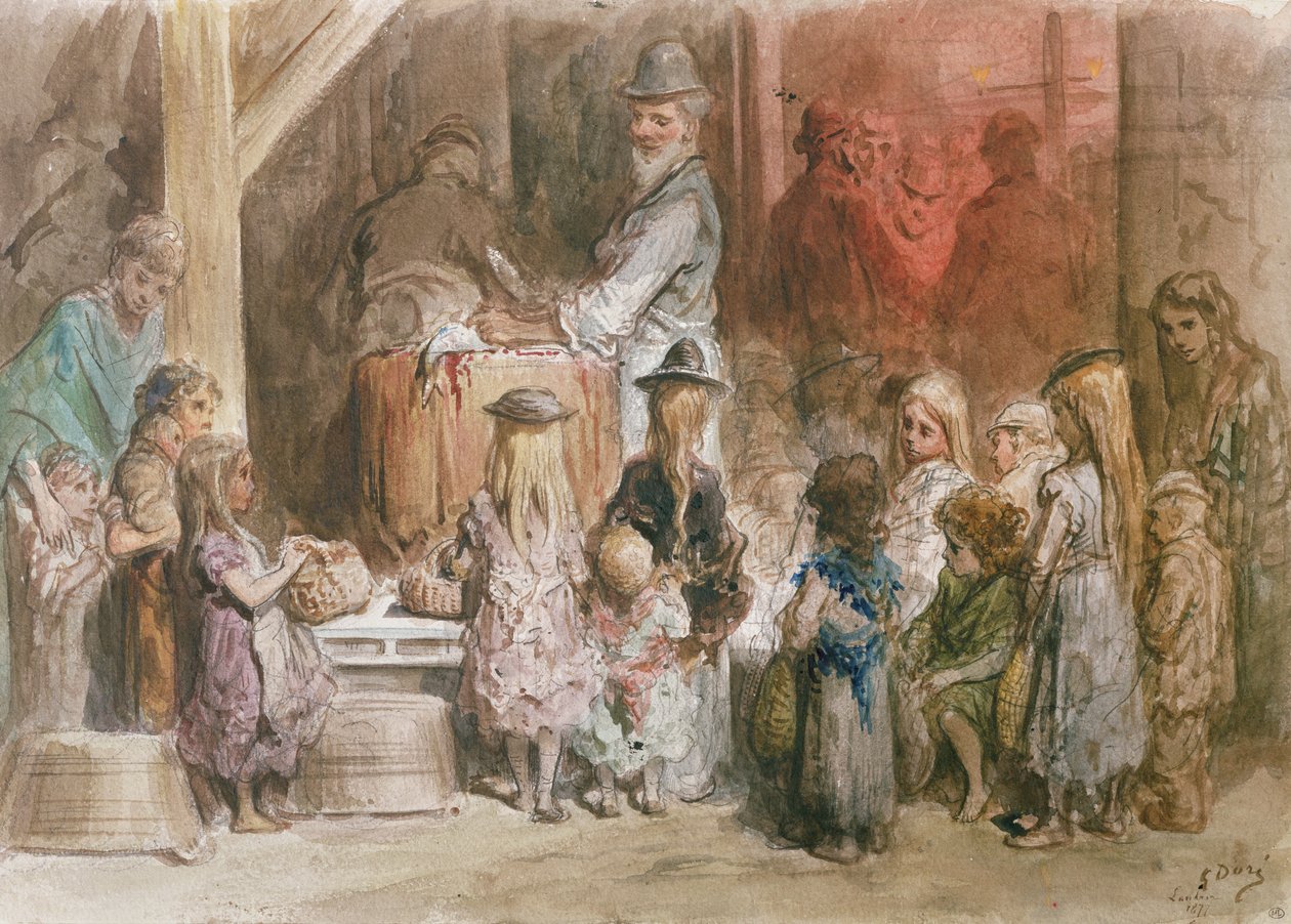 The Charity of the Fishmongers  by Gustave Dore