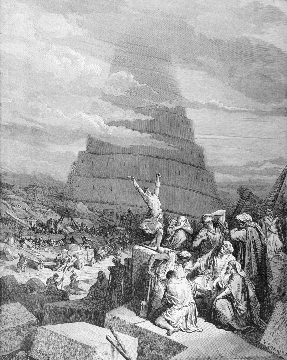 Dillerin Kargaşası, gravür C. Maurino, c.1868 by Gustave Dore