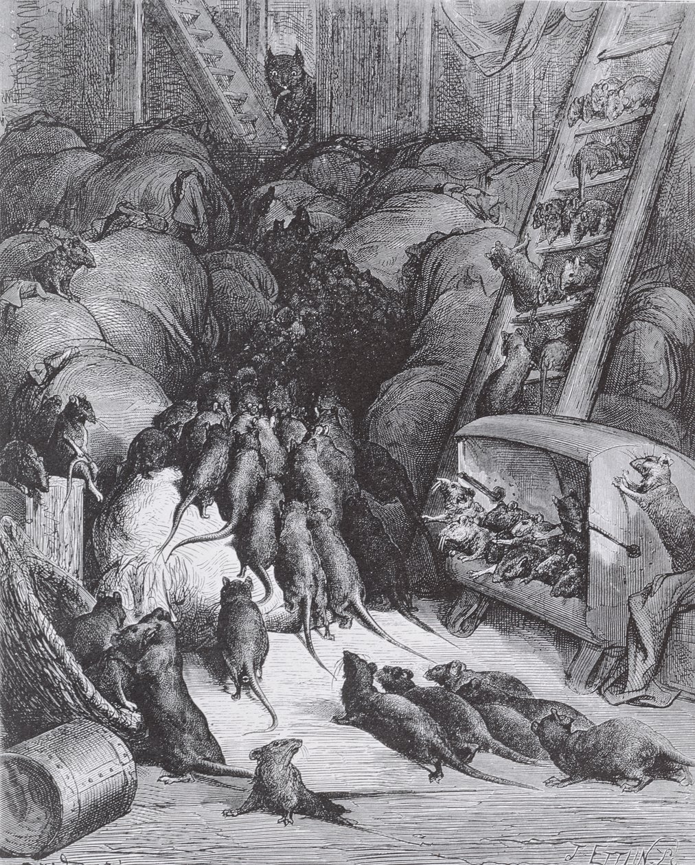 The League of Rats, 1868  by Gustave Dore