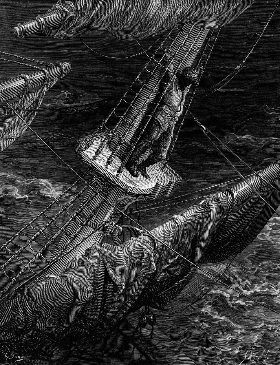 Denizci, S.T. Coleridge, S.T. Coleridge, Harper und Brothers tarafından yayınlandı, New York, 1876 (ahşap gravür) by Gustave Dore