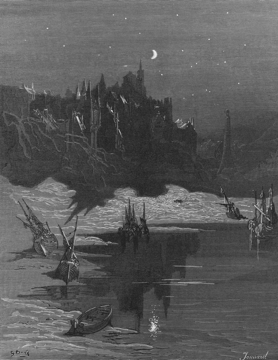 Kendi ülkesinin Denizci tarafından transtan kurtulmuş ve uykudan uyanmış ilk görüntüsü, S.T. Harper und Brothers, New Y tarafından yayınlanan Coleridge, by Gustave Dore