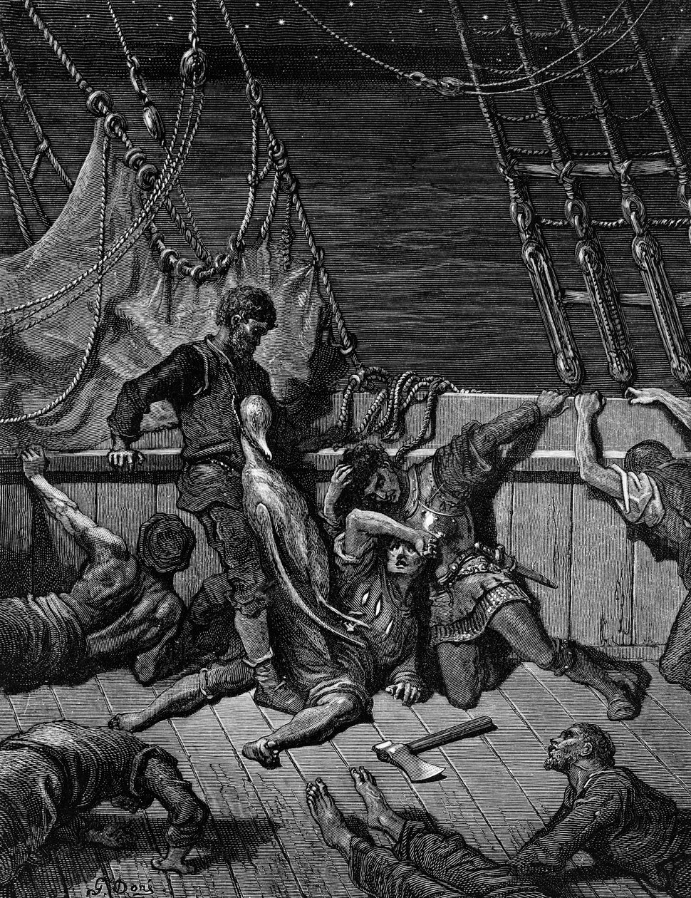 Denizciler, S.T. Coleridge, Harper und Sons tarafından yayınlandı, New York, 1876 (ahşap engra by Gustave Dore
