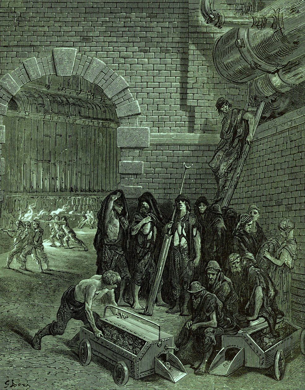 Victorian London Lambeth Gasworks by Gustave Dore