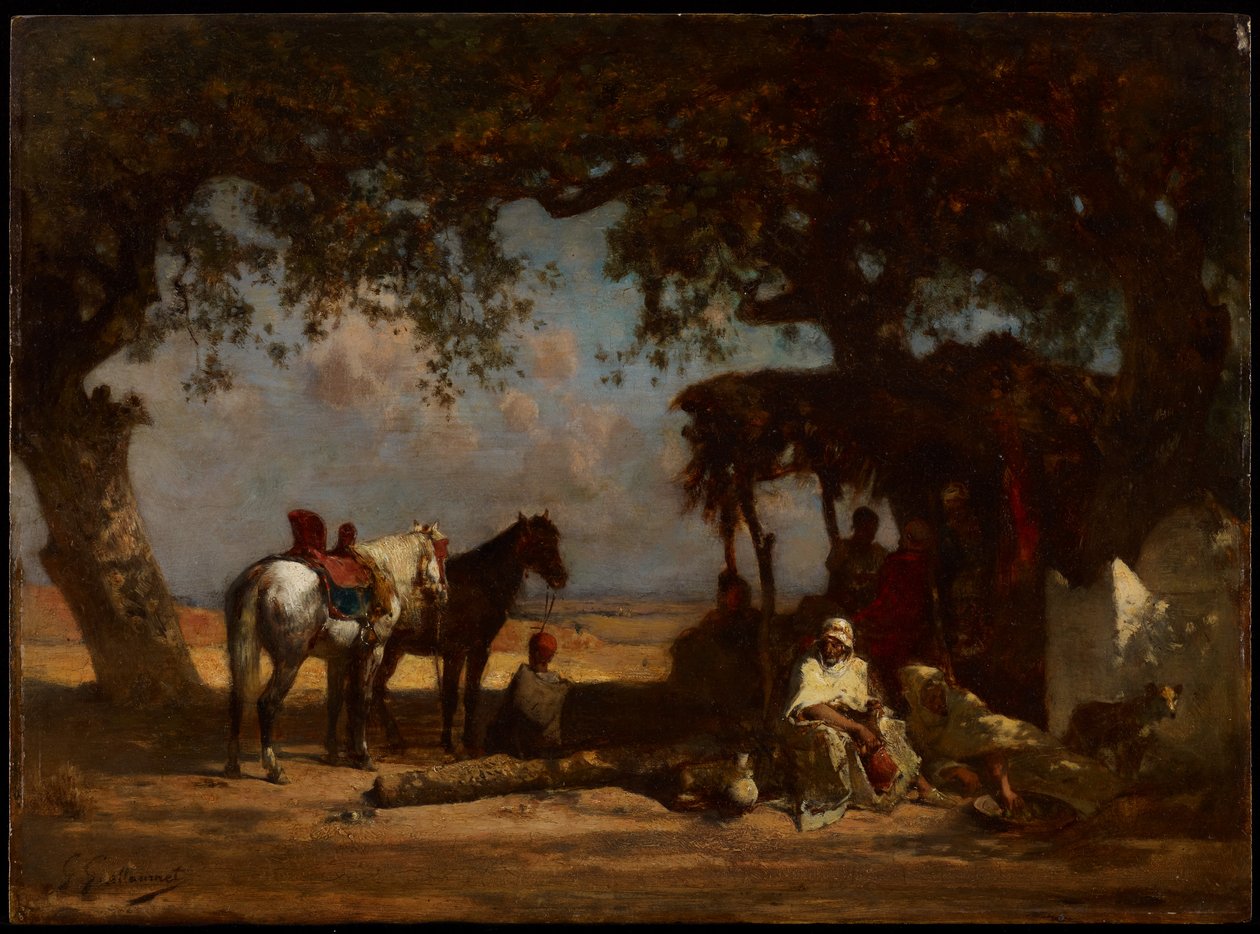 Bir Arap Kampı, 1880 dolayları by Gustave Guillaumet