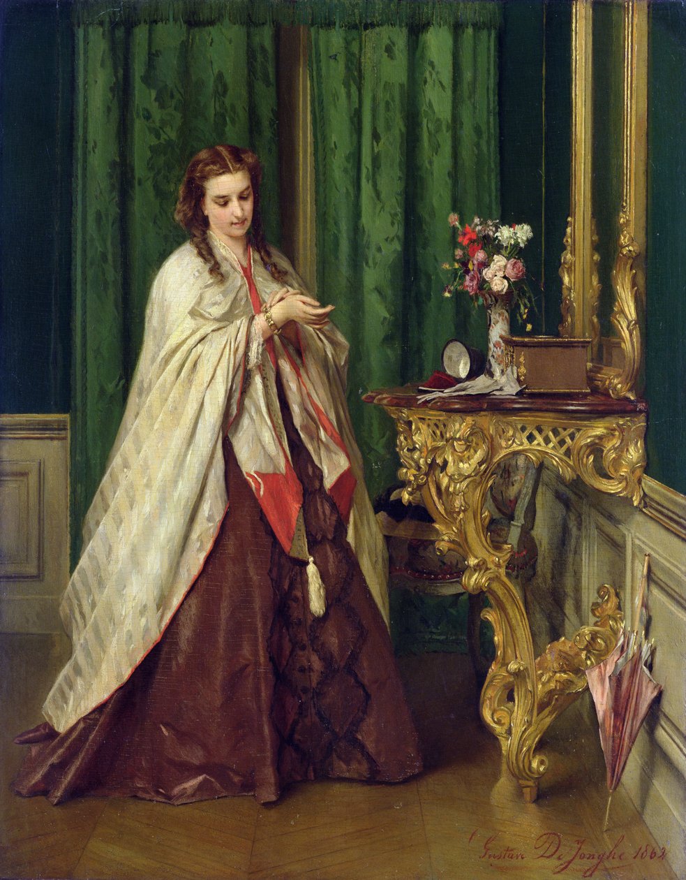 Tuvaletindeki Kadın, 1862 by Gustave Léonard de Jonghe