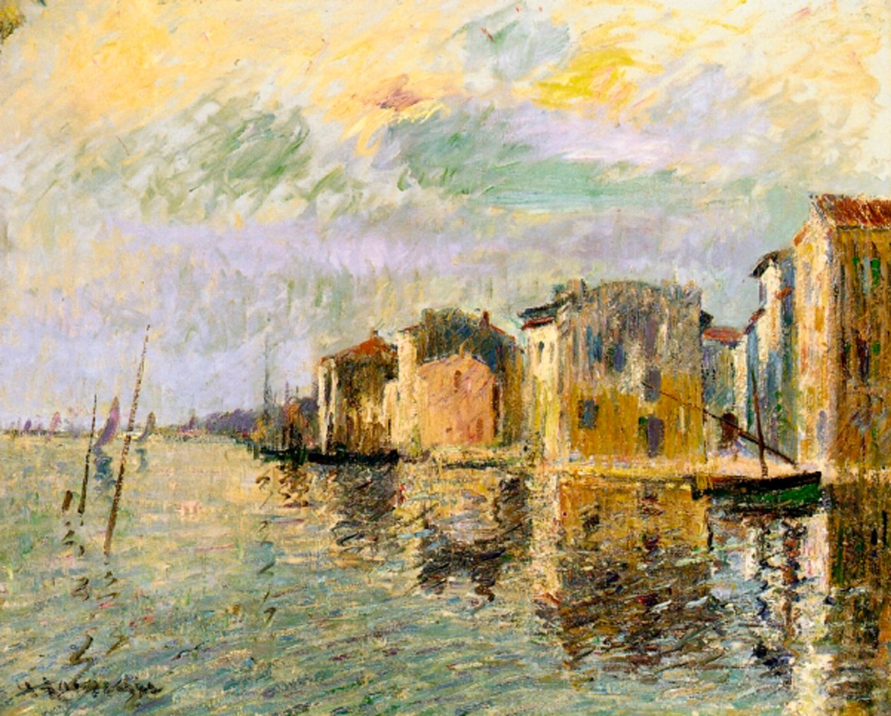 Martigues, Güney Fransa, c.1903 by Gustave Loiseau