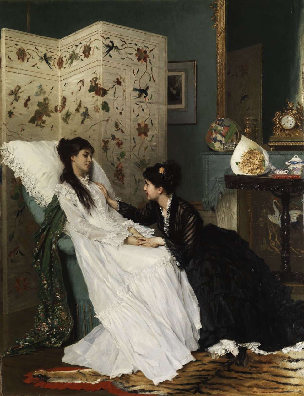 Die Genesung by Gustave Léonard de Jonghe