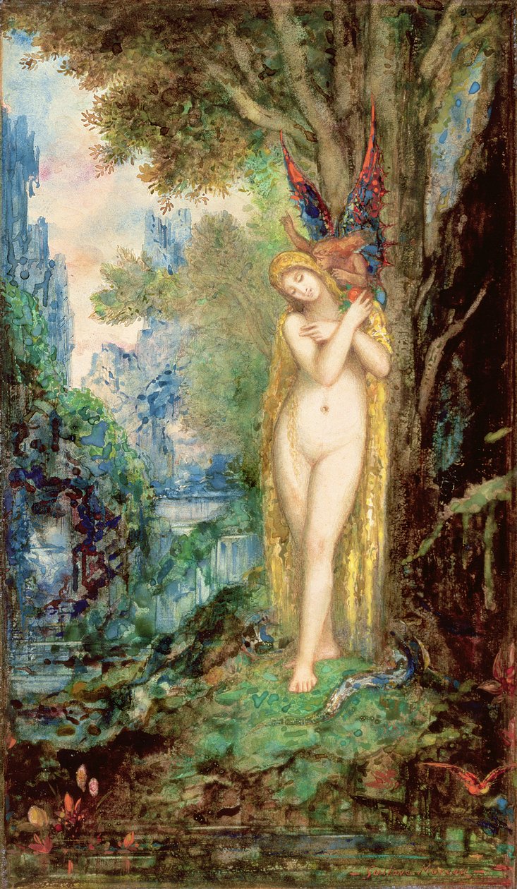 Eve, c.1880-c.1885 (kağıt üzerine wc ve guaj) by Gustave Moreau