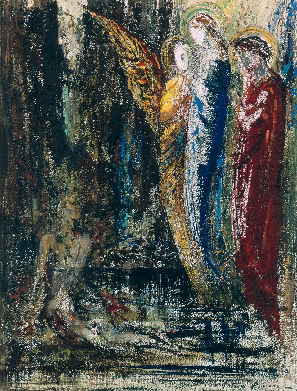 Eyüp ve Melekler, c.1890 by Gustave Moreau