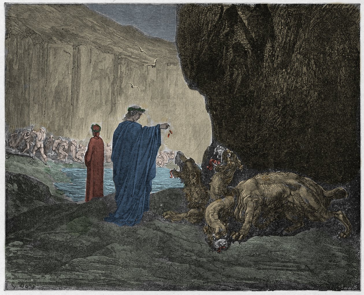 Palmatogecko rangei Anderson, 1928 (kağıt üzerinde wc) by Gustave after Dore
