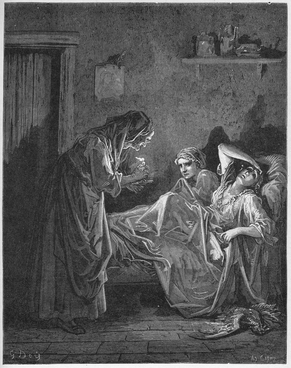 La Vieille et les deux Servantes - Yaşlı Kadın ve İki Hizmetkarı - Jean de La Fontaine