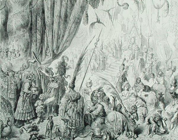 Serendib Kralının Divanı, 1868 dolayları (gravür) by Gustave (after) Dore