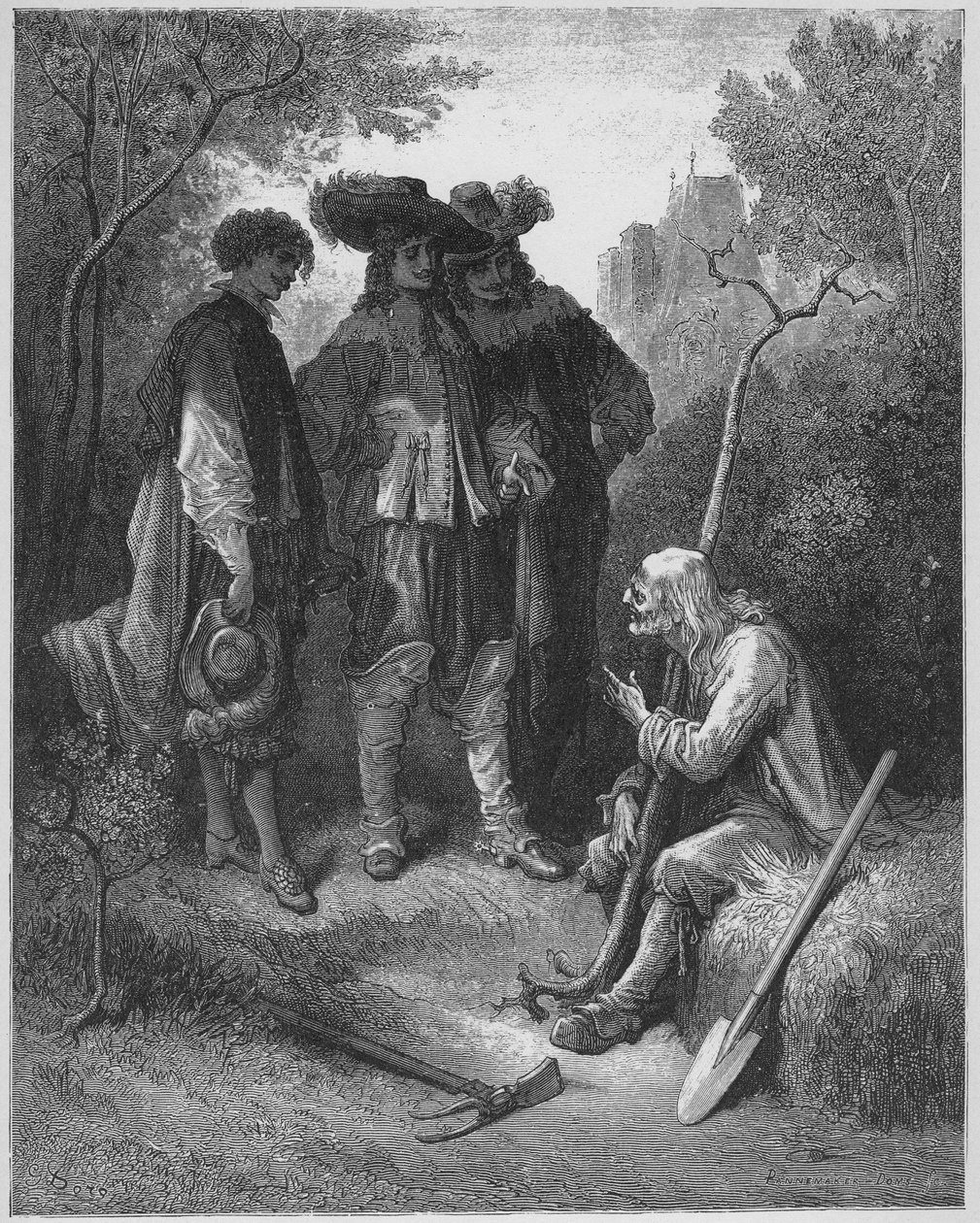 yaşlı adam ve üç genç adam - yaşlı adam ve üç genç adam - Jean de La Fontaine