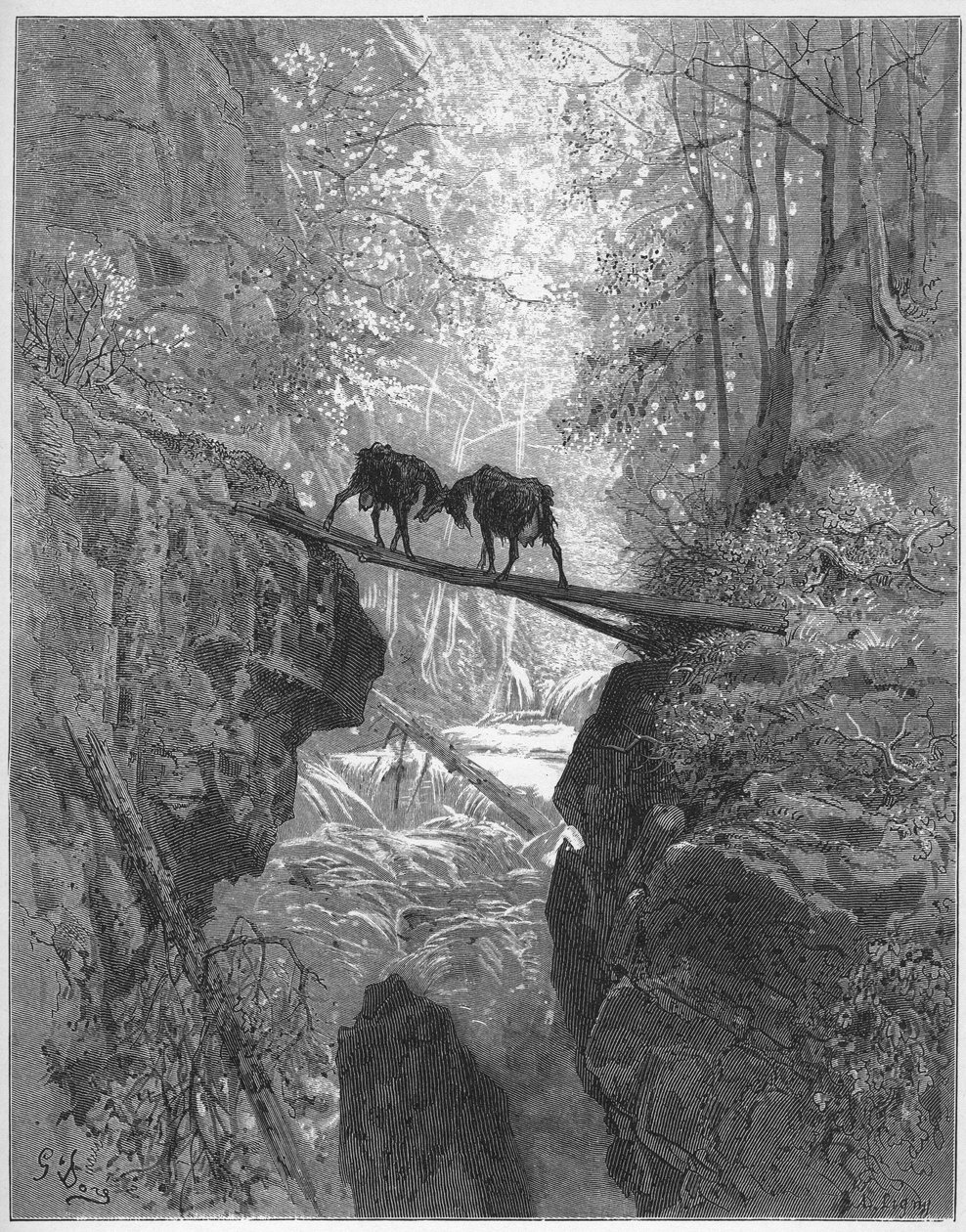les deux chevres - iki keçi - Jean de La Fontaine