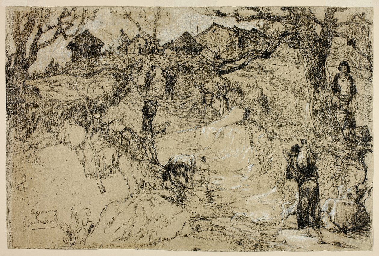 Aquemoun, Cezayir by Gustave Achille Guillaumet