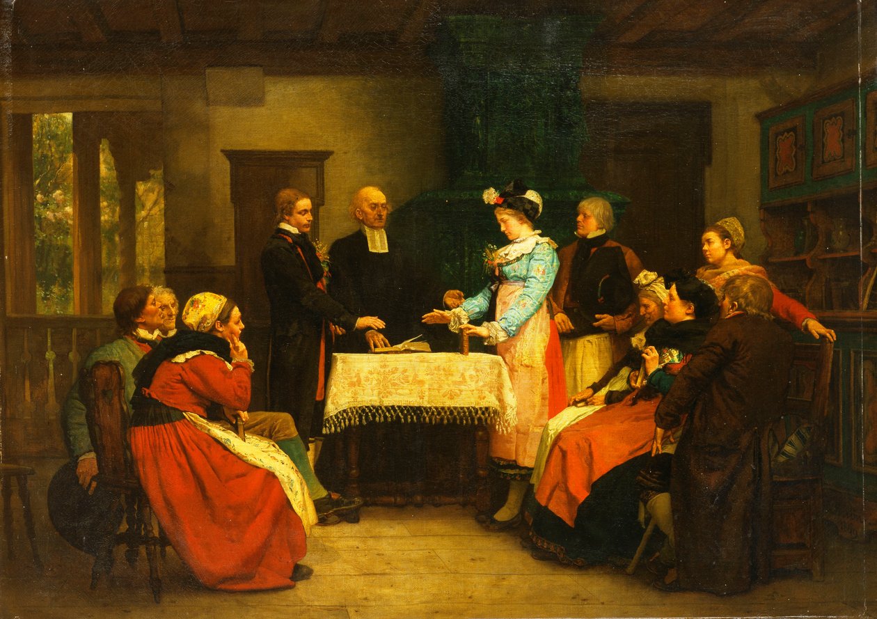 Bir Alsas Düğünü, 1869 by Gustave Brion