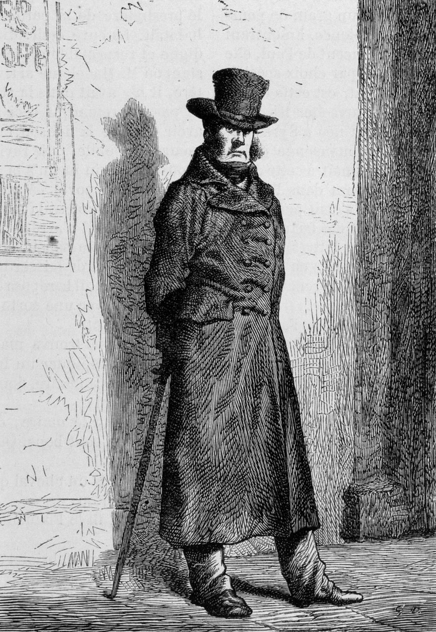 Javert - Victor Hugo'nun “” Sefiller ”inde, hasta. tarafından Brion, ed. Hetzel ve Lacroix by Gustave Brion