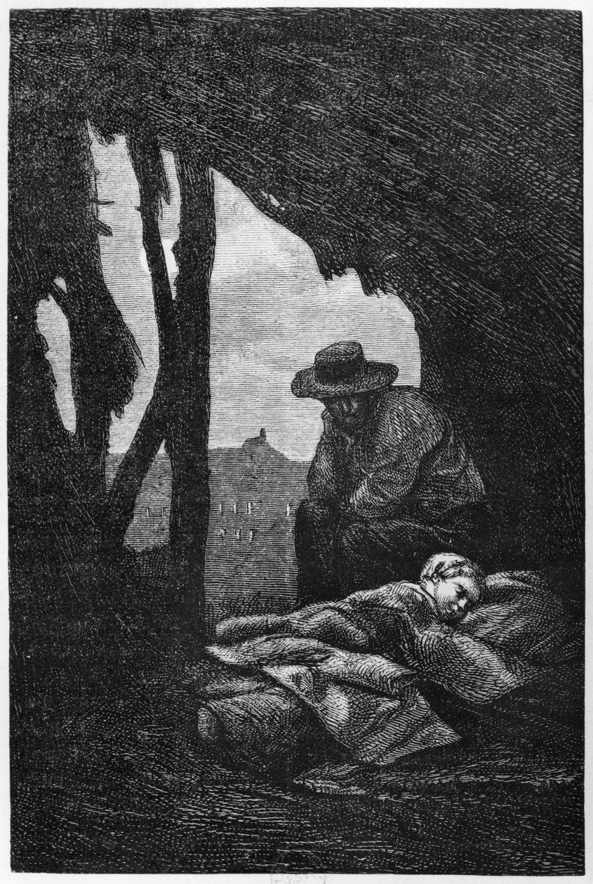 Jean Valjean uyurken Cosette