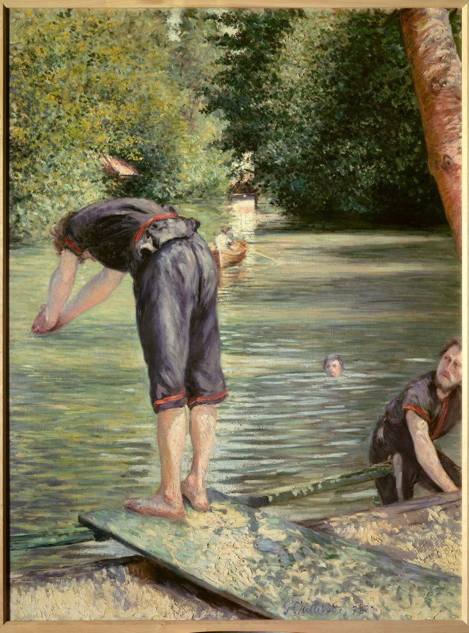 Yıkananlar. Gustave Caillebotte