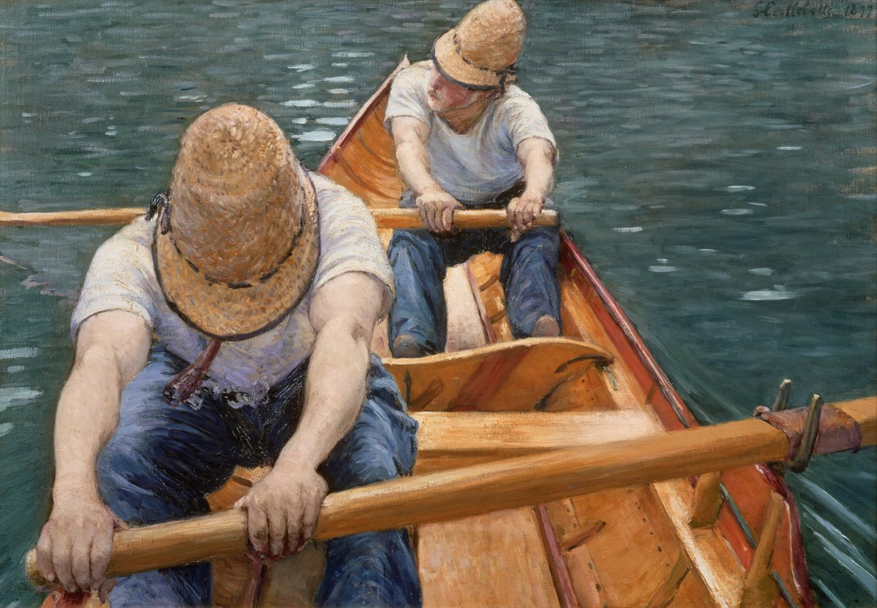 Yerres'te Kürek Çeken Kayıkçılar, 1877 by Gustave Caillebotte