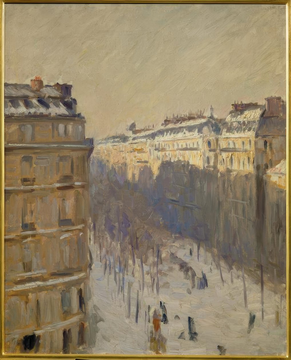 Boulevard Haussmann, kar etkisi by Gustave Caillebotte