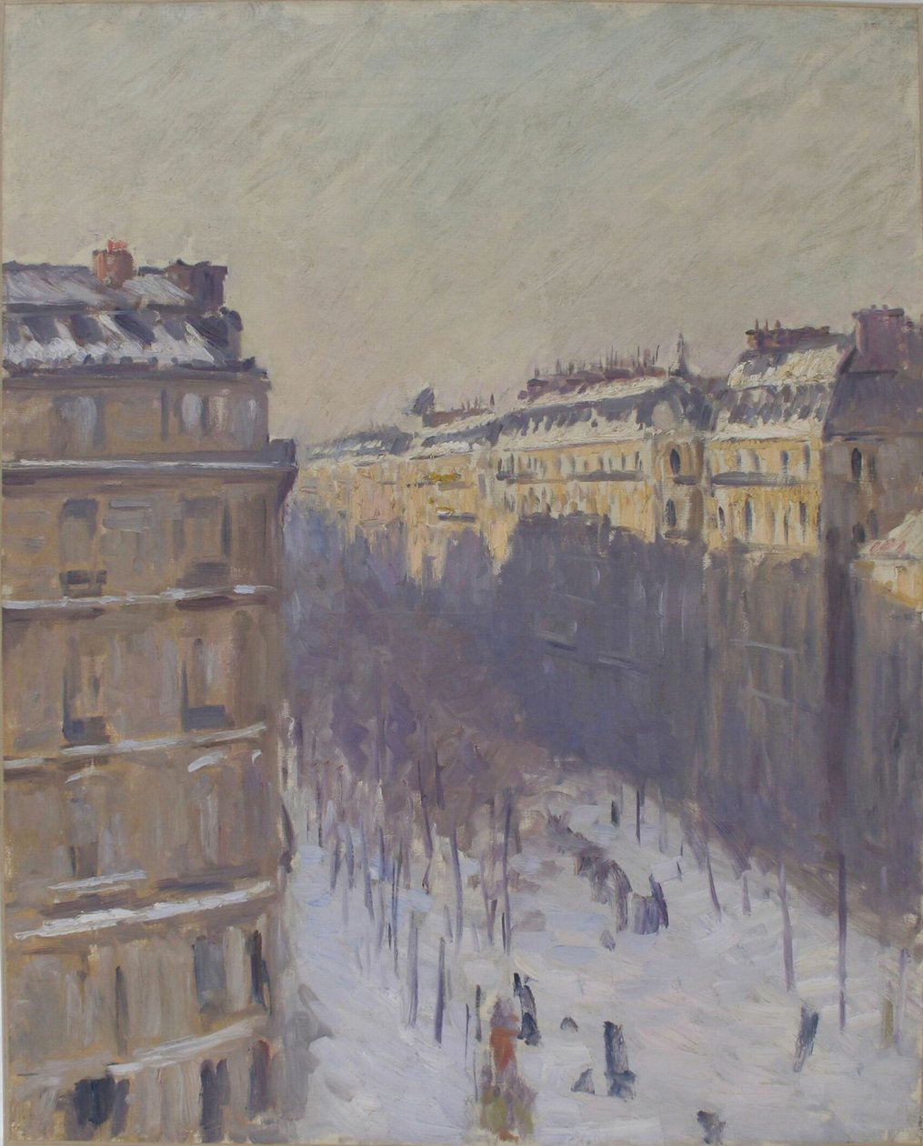 Boulevard Haussmann, kar etkisi, 1879-1881. by Gustave Caillebotte