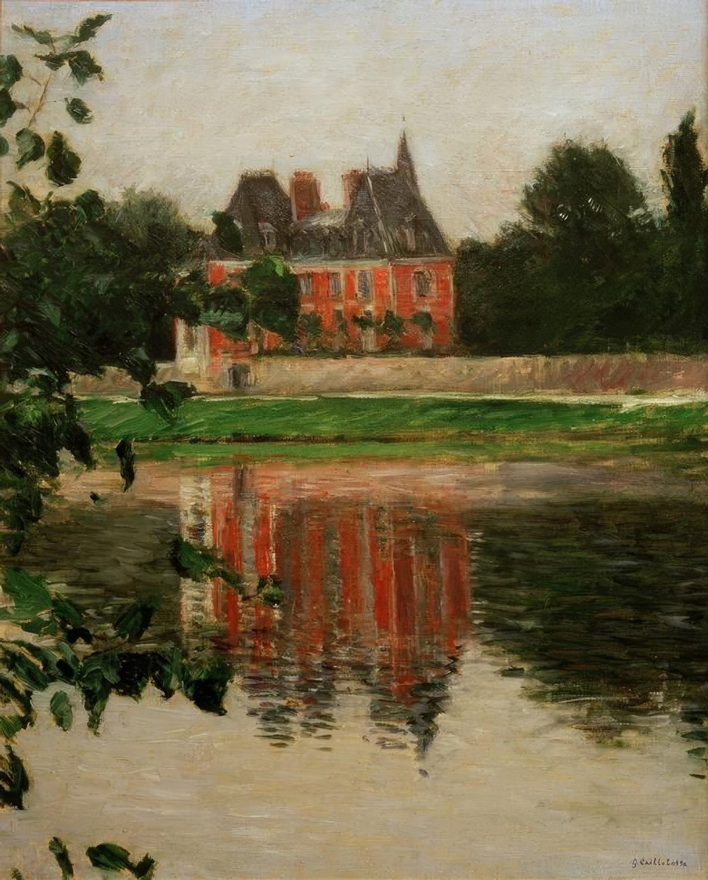 Seine, Argenteuil kıyısında kale by Gustave Caillebotte