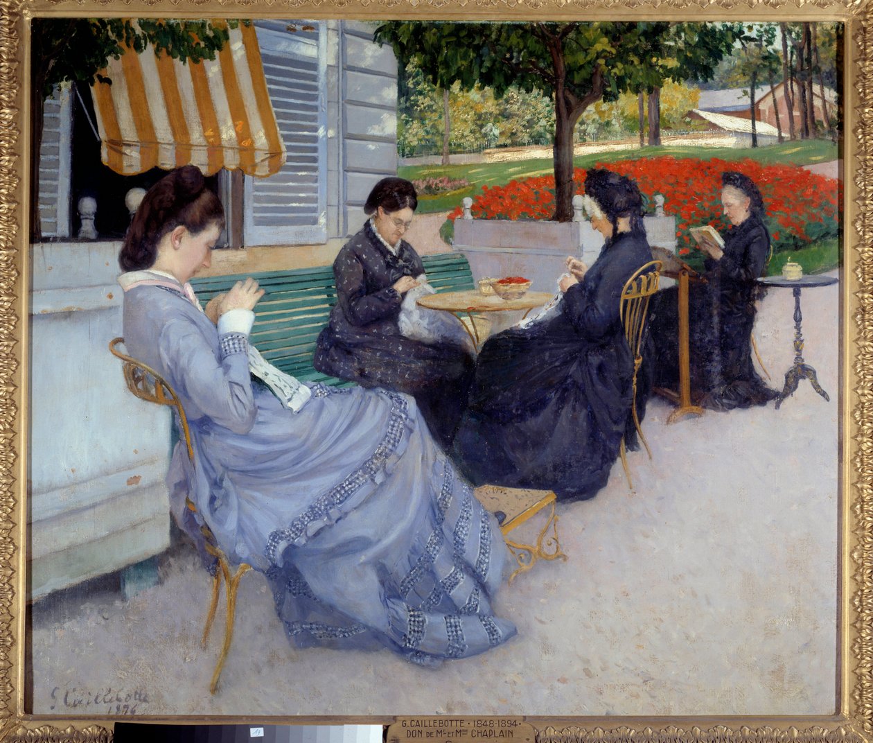 Ülke portreleri (dikiş yapan kadınlar). Gustave Caillebotte