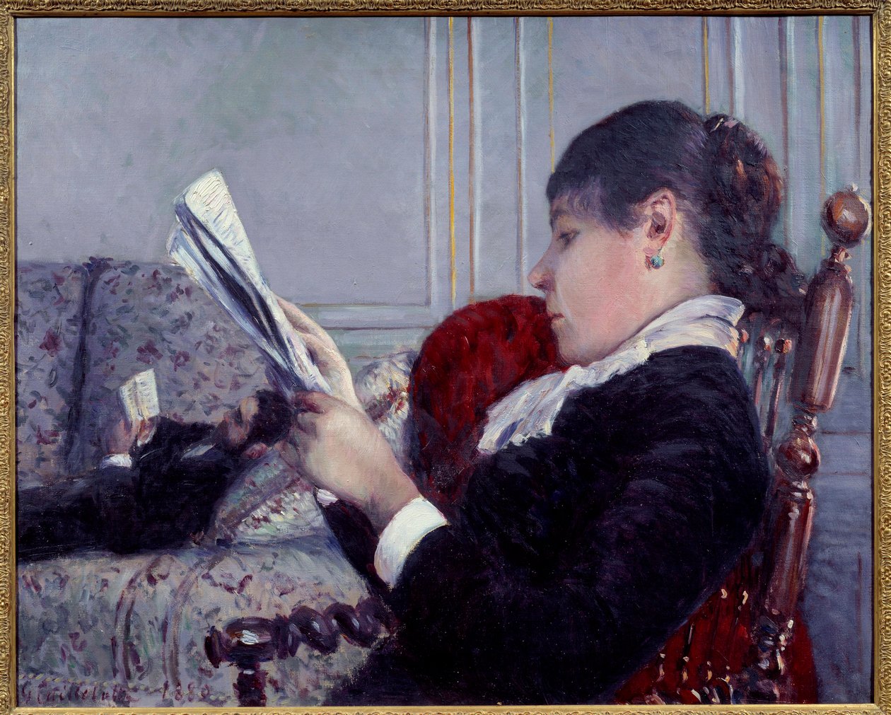 İç mekan, okuyucu Boyama Gustave Caillebotte (1848-1894) 1880 Sun. 0,75x0,6 m Özel koleksiyon by Gustave Caillebotte