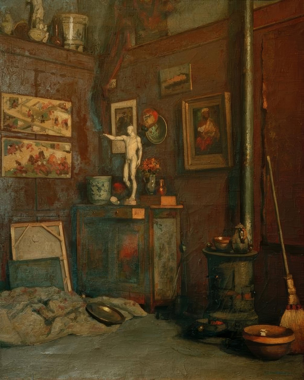 Atölye iç by Gustave Caillebotte