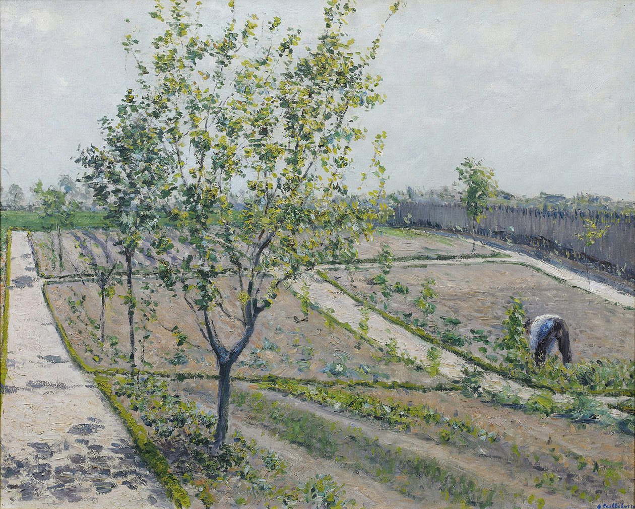 Mutfak Bahçesi, Petit Gennevilliers - Gustave Caillebotte (1848-1894). Tuval üzerine yağlıboya by Gustave Caillebotte
