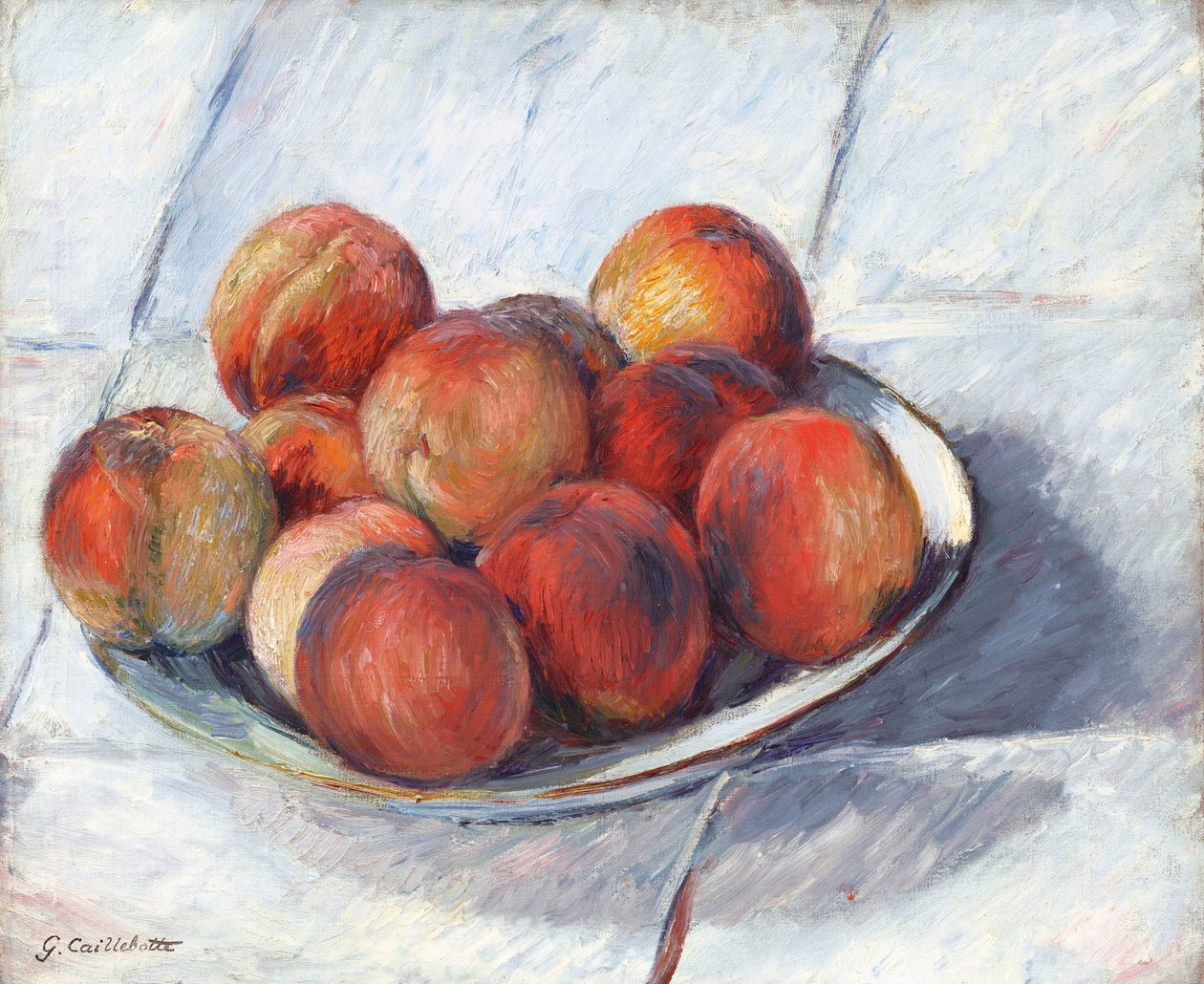 Balıkçılık plakası, c. 1882. by Gustave Caillebotte