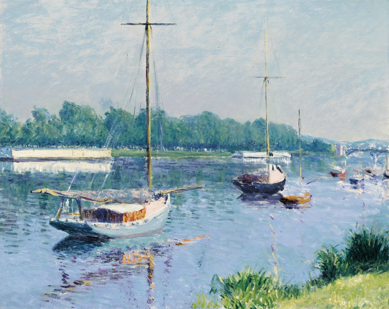 Argenteuil Gölü; Argenteuil havzası, c.1882 by Gustave Caillebotte