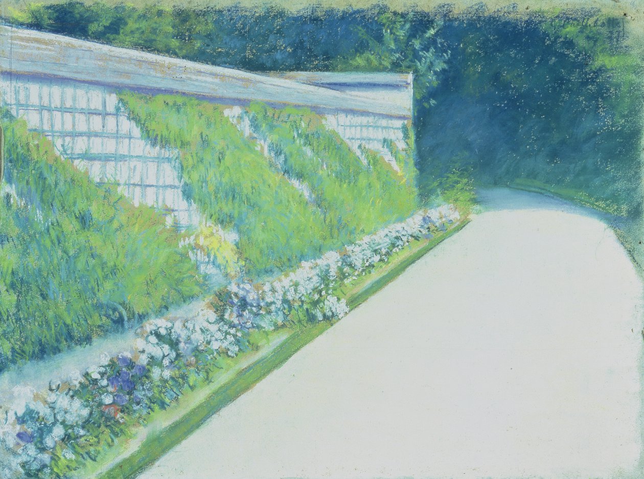 Sebze Bahçesi Duvarı, Yerres by Gustave Caillebotte