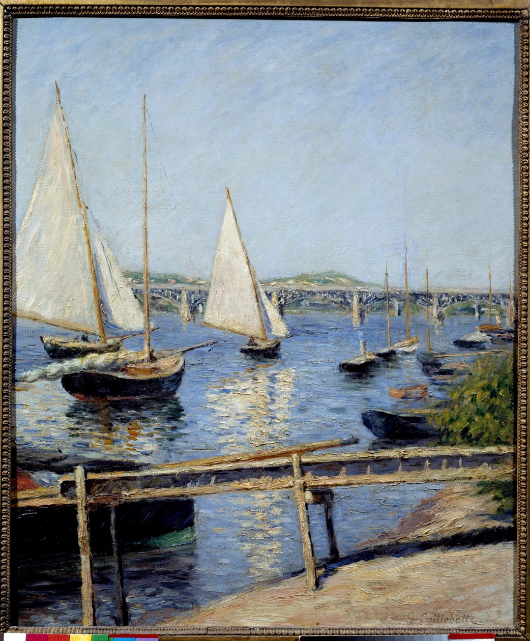 Gustave Caillebotte (1848-1894) 1888 Sun tarafından Argenteuil Tablosunda Yelkenliler. 0,65x0,55 m Paris, musee d'Orsay - Argenteuil'de Yelkenli Tekneler. Gustave Caillebotte (1848-1894) 1888 tarafından tablo. 0.65 x 0.55 m. Orsay Müzesi, Paris by Gustave Caillebotte